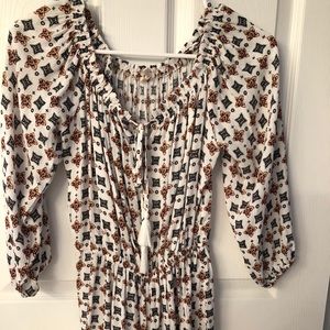Encreme long sleeve printed romper